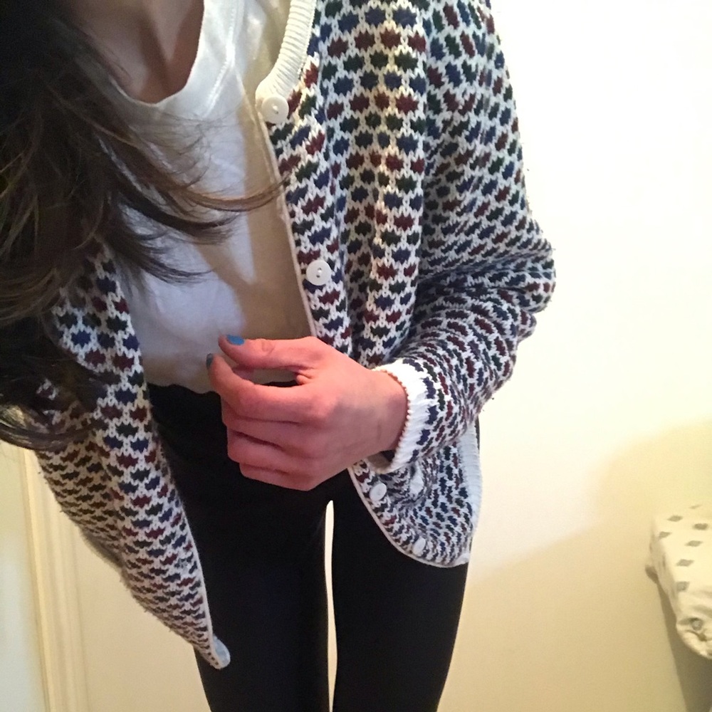 Vintage retro old school knitted granny sweater - Picture 3 of 8